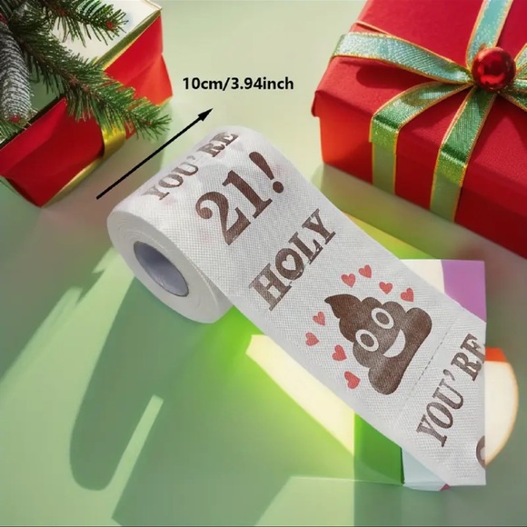 Toilet Paper, FUNNY, Novelty Printed Toilet Paper, “21st Birthday” 🎈 - Picture 5 of 8